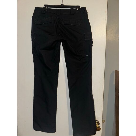 5.11 Tactical Women Black Pants Ripstop Cargo Military EMS Canvas Size 12 - Picture 2 of 9